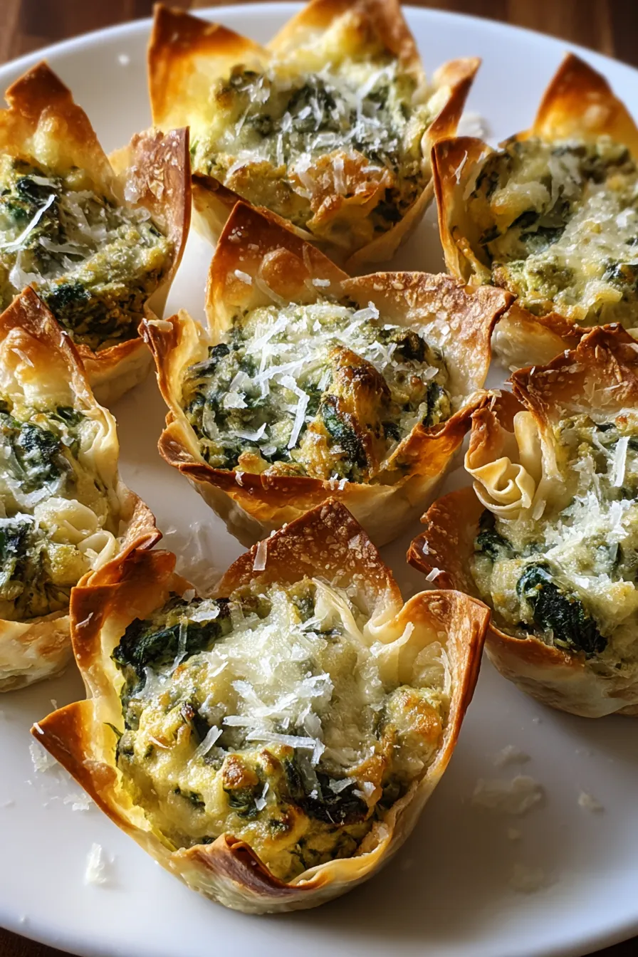 Make Crowd-Pleasing Spinach Artichoke Wonton Cups Easily